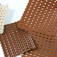Cuir PU microfibre suédé gaufré à motif tissé, épaisseur 1,3 mm, résistant à l'abrasion, pour sacs, meubles et sièges de voiture