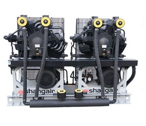 เครื่องอัดอากาศแบบลูกสูบ Shang Air 09sh 18.5 กิโลวัตต์ 1.6 เมตร/นาที 40 บาร์ ระบายความร้อนด้วยอากาศ ใช้ไฟ 380 โวลต์ AC แบบตั้งพื้น สำหรับการเป่าขวด PET - Product Image 2