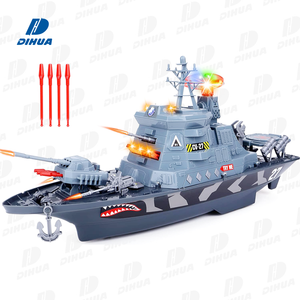 Ensemble de sauvetage de bateau de patrouille à roue libre avec lumières et sons Embarcation de glisse avec dériveur et aéronef sans pilote (UAV) Pretend Play Maritime Adventures - Product Image 1