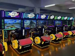 เครื่องเกมแข่งรถแบบอาร์เคด คอนโซลจำลองการแข่งขัน วิดีโอเกมหยอดเหรียญ เครื่องเล่นเพื่อความบันเทิงสำหรับผู้ใหญ่ ทำจากโลหะ - Product Image 6