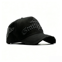 Casquette de baseball en daim brodée 5 panneaux OEM/ODM G5 Qualité X Sad Boyz Rude Awakening pour hommes