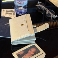 Dompet Pendek Bertekstur Kerikil Gaya Korea Tempat Kartu Multifungsi Desain Minimalis Unik Dapat Dilipat Banyak Slot Kartu PU