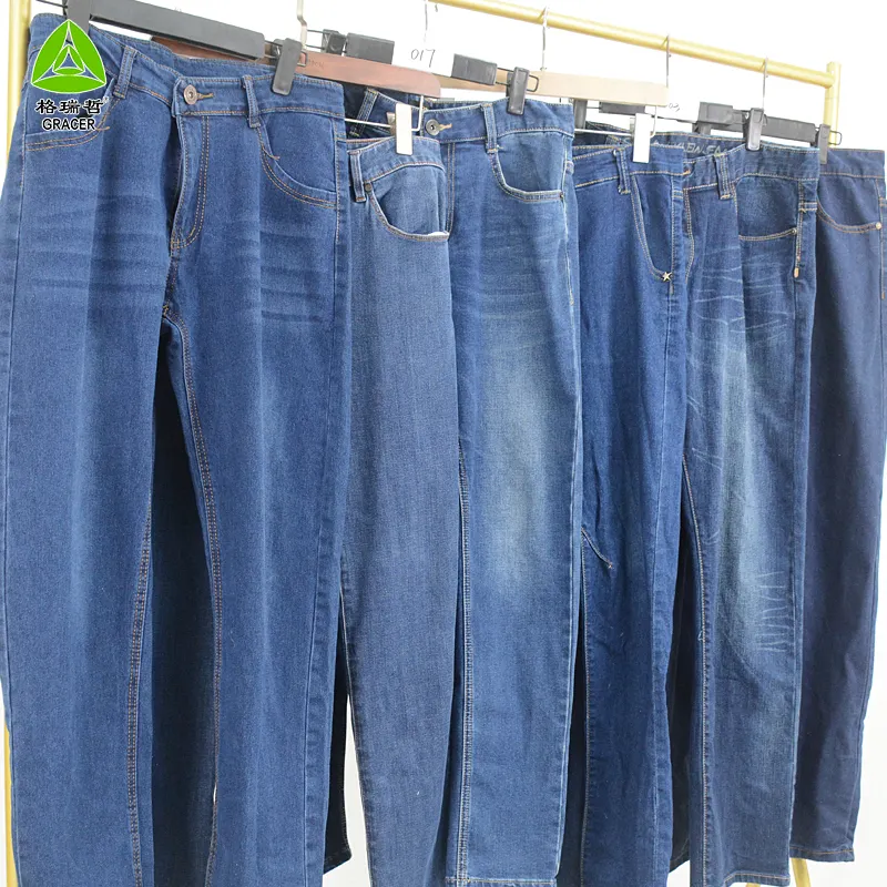 Kualitas Tinggi Barang Bekas Asli Celana Jeans Pria Pakaian Bekas Bal Di New Jersey