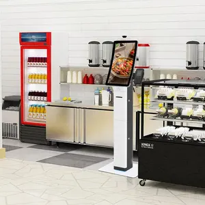 Usingwin KFC Mcdonald's Máquina de pedidos de autoservicio Android Pantalla táctil de 23,6 pulgadas WIFI 4G Quiosco de autopedido en restaurante