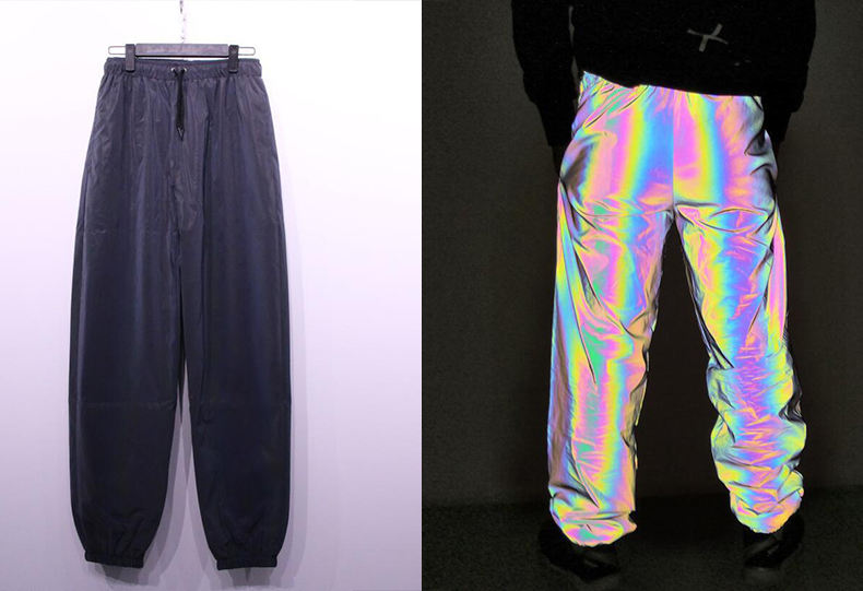 Reflective Iridescent Rainbow Flash Pants for Men - Lightweight