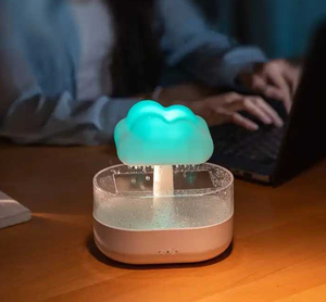 Hot Bán Quà Tặng Độc Đáo Hình Dạng Nấm Đầy Màu Sắc Ánh Sáng Máy Tính Để Bàn Nhà Mưa Đám Mây Tạo Độ Ẩm Nước Nhỏ Giọt Tinh Dầu Khuếch Tán Hương Thơm - Product Image 2