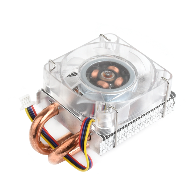 ICE Tower CPU Cooling Colorful Fan for Raspberry Pi 5 Raspberry Cooler U-Shaped Copper Tube Cooling Fins With Colorful RGB LED