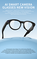 Nouvelles Lunettes Intelligentes 2026 : Traduction IA, Microphone et Haut-parleurs Intégrés, Assistant Vocal Tactile – Pour Hommes et Femmes