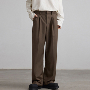 <span class=keywords><strong>กางเกง</strong></span>สูททรงจีบสำหรับผู้<span class=keywords><strong>ชาย</strong></span>, <span class=keywords><strong>กางเกง</strong></span>ขายาวลำลองทรงหลวมร้อยชุดสำหรับผู้ชายเวอร์ชั่นเกาหลี - Product Image 4
