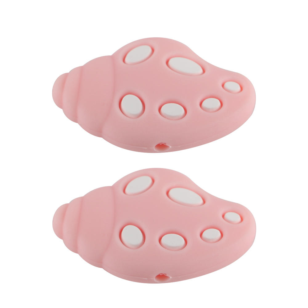 ลูกปัดควอตซ์โฟกัสลูกหอย SA111สีชมพู