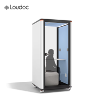 Cabine de bureau modulaire individuelle insonorisée avec panneau acoustique ignifuge pour espace de coworking, hôtel, villa, installation facile