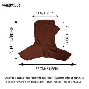 Hiyab de Algodón Mercerizado de Alta Calidad para Mujer, Color Sólido, con Capucha, Protección Solar, Estilo Musulmán de Oriente Medio - Product Image 3