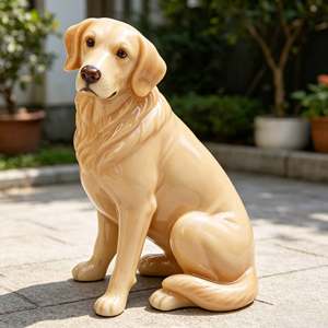 Esculturas de Animales Hechas de Resina Personalizadas, Perros <span class=keywords><strong>Labrador</strong></span>, Aptas para Decoración del Hogar y Jardín - Product Image 3