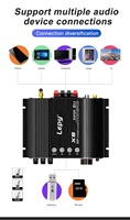 Amplificateur LEPY-X5 2x100W haute puissance Bluetooth 5.0 numérique classe D avec décodage coaxial, lecture sans perte sur carte USB/SD