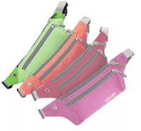 Sac banane unisexe portable en polyester imperméable, forme oreiller, personnalisable avec logo, pour sport et course en extérieur, vente en gros à prix réduit
