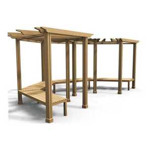 Pérgola de Madera Soylu Grup 5x1.5 m Modelo Semicircular SLT-345 Hecho en Turquía - Product Image 1