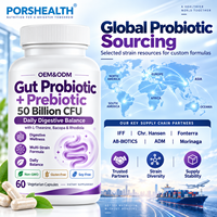 Capsules de Probiotiques à Marque Blanche pour la Santé Intestinale des Adultes, Certifiées ISO, 10-800 Milliards UFC/g, Fabricant de Suppléments OEM/ODM Personnalisé