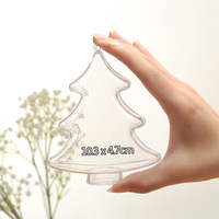 Ornements de Noël transparents à remplir soi-même, en plastique transparent, en forme de sapin de Noël, pour la décoration intérieure de la maison et des fêtes