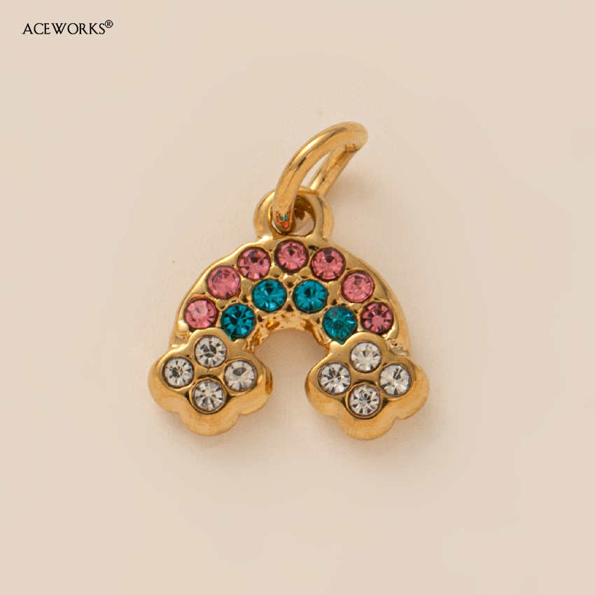 Pendentif arc-en-ciel-or