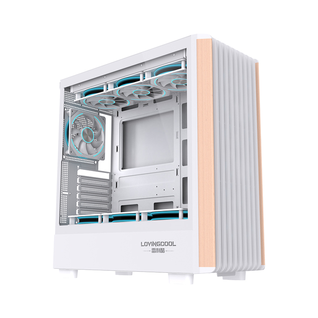 Lovingcool New Design Computer Cases Towers ATX/Micro AXT/ITX Wooden Gaming PC Case CPU Cabinet Full Tower for Desktop