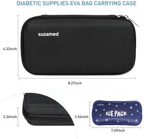 Étui de voyage <span class=keywords><strong>isotherme</strong></span> pour insuline avec logo personnalisé, en EVA rigide, organiseur de médicaments pour diabétiques avec 2 blocs réfrigérants pour les déplacements quotidiens - Product Image 3
