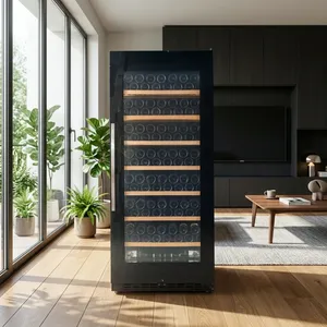 NE-423-8 Vinoteca de Lujo Empotrable con Estantes de Madera, Montada en Pared, Doble Zona, 325L, 99 Botellas - Product Image 2