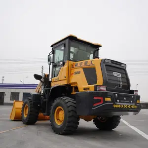 Luyu-mini tractor de retroexcavadora de 3,75 toneladas, con cargador frontal de rueda pequeña y retroexcavadora compacta