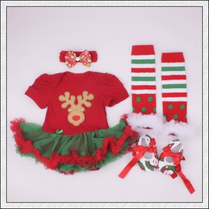 Robes pour enfants, ensembles de vêtements pour filles, design imprimé de Noël, ensembles de robes pour bébés, vente en gros en Chine - Product Image 2