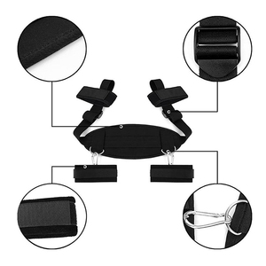Kit de bondage BDSM pour <span class=keywords><strong>lit</strong></span>, ensemble de sangles, attaches sexuelles pour chevilles, poignets, barre, menottes en fourrure, ensemble de menottes pour adultes, chambre à coucher - Product Image 3