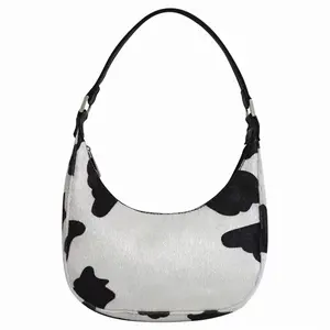 Bolso cruzado de piel de caballo para mujer, bandolera con pelo de caballo y cadena desmontable