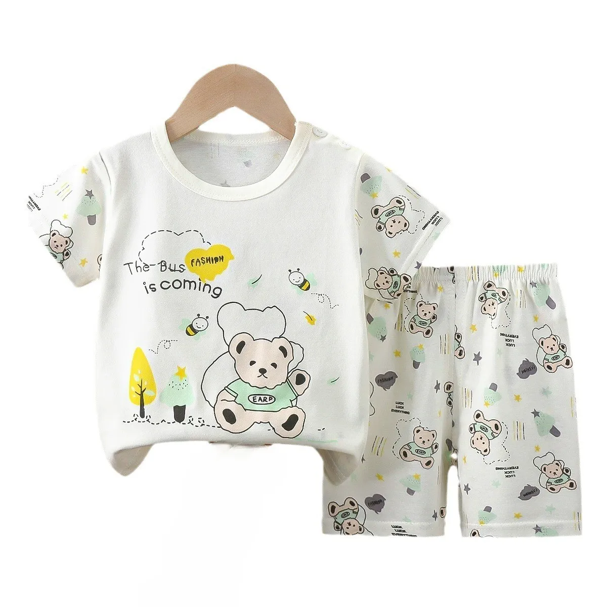 Nieuw Kinderkleding Pak Zomer Baby Boy Kleding Pak T-Shirt Kort 2 Stuks Casual Katoenen Lente