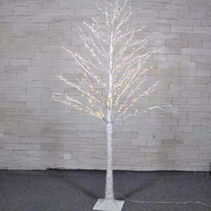 מכירה חמה 71in 600led סניפים לבנים יציב תיל עץ אור חג המולד אור עבור חדר פסטיבל גן