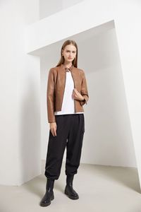 LAYENNE <span class=keywords><strong>Veste</strong></span> <span class=keywords><strong>en</strong></span> <span class=keywords><strong>cuir</strong></span> PU grande taille OEM <span class=keywords><strong>Veste</strong></span> <span class=keywords><strong>en</strong></span> faux <span class=keywords><strong>cuir</strong></span> Famale Vestes pour femmes - Product Image 2