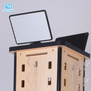 Trong kho tùy chỉnh sàn gỗ kính hiển thị <span class=keywords><strong>Tabletop</strong></span> kính mắt kính quang học Kính mát hiển thị đứng hiển thị giá lưu trữ chủ - Product Image 3