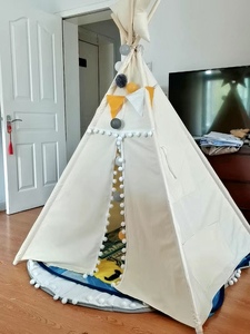 Avec Lumière Bébé Luxe Blanc Indien <span class=keywords><strong>Tipi</strong></span> <span class=keywords><strong>Tente</strong></span> Coton Tissu Points Design Jouet <span class=keywords><strong>Tente</strong></span> Intérieur Enfants <span class=keywords><strong>Tente</strong></span> de Jeu - Product Image 6
