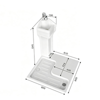Base de douche et lavabo de qualité supérieure à ajustement universel pour camping-car, yacht et unité de salle de bain pour fourgon aménagé IVECO
