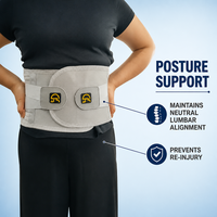 Ceinture de soutien lombaire orthopédique réglable pour soulager les douleurs dorsales, hernie discale, entorse, respirante, correction de la posture