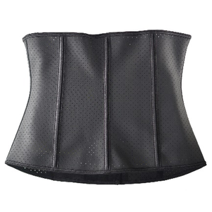 Retail Focused 28cm Black <b>waist</b> <b>cincher</b> with 9 Bones, adjustable hook closure 21734-28cm-27 14Hook - Product Image 2
