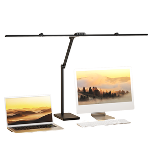 LED Masa Lambası Ev Ofis İçin Katlanabilir Kol, Ayarlanabilir Kollu Tabanlı Ofis Masa Lambası Monitör Işıkları Ekran Işıkları - Product Image 1