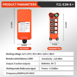Télécommande radio sans fil industrielle F21-E2M-8, prix usine pour palans de levage, grues aériennes et levages de charges - Product Image 5