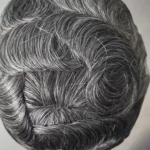 Produk terlaris 2024 HZX Vendor rambut desain Hollywood Wig pria dalam gelombang