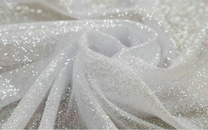 光沢のあるダイヤモンドメッシュ生地シフォングリッターウェディングガウンドレストレンドスパークリングファブリックテキスタイルグリッター - Product Image 5