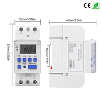 Nuevo Tipo de Interruptor de Tiempo Digital Programable Semanal de 7 Días para Riel DIN, 2 Cables, Control de Relé Temporizador, CA 220V 230V 12V 24V 48V 16A