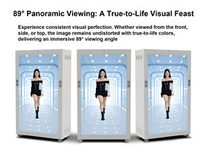 HDFocus 75 86 pouces 4K UHD Écran LCD transparent holographique 3D IA pour présentation de mannequins virtuels, Pod numérique intelligent pour centre commercial - Product Image 3