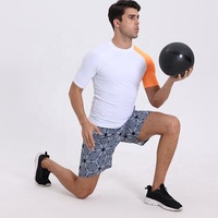 Haut de gamme Super Stretch Nylon Spandex T-shirt blanc Rash Guard Jiu Jitsu couche de base Compression chemises serrées