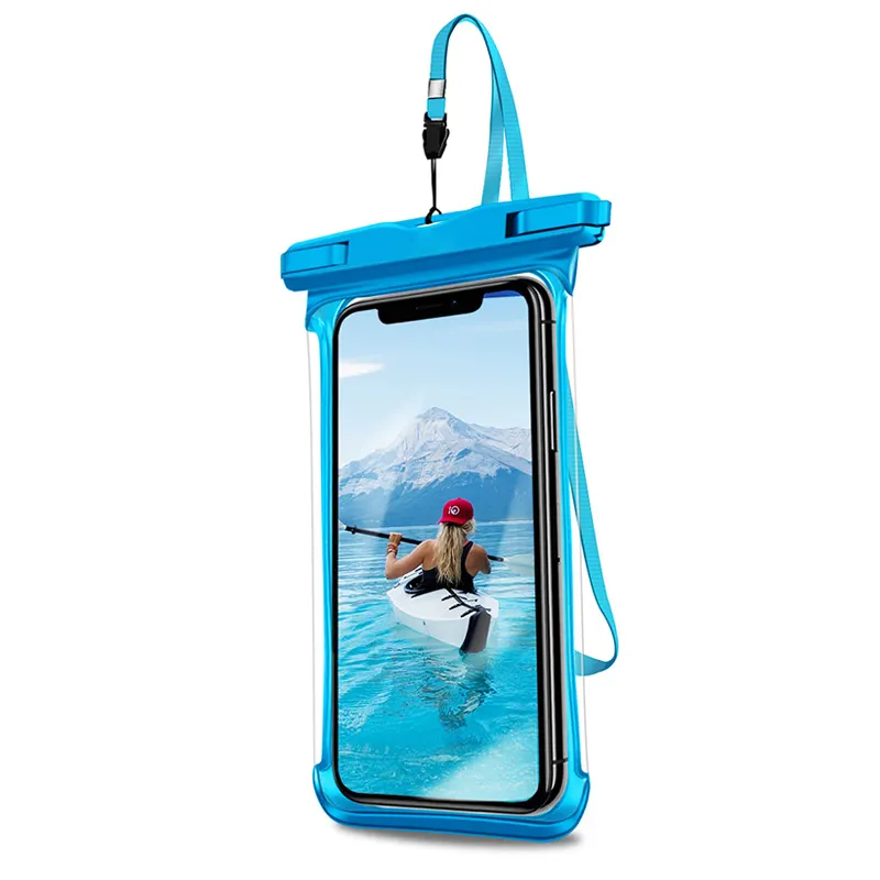 بيع بالجملة من المصنع حقيبة هاتف محمول ملونة مقاومة للماء مخصصة PVC حقيبة مقاومة للماء لبطاقة النقد البحري