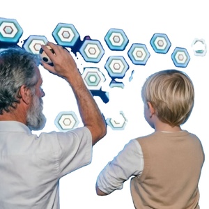 Dalles de sol interactives en plastique à LED, panneaux sensibles à la pression, jeu activé par la lumière, Megagrid Light, parc d'aventure, maternelle - Product Image 1