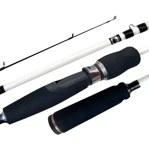 High-Quality Fishing Equipment Faster Travel Set 210Cm White And Matt Carbon Fishing Rod For Europe