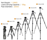 Trépied laser télescopique Huepar Rotary TPD14 1,5 kg avec niveau à bulle, fixation à vis 1/4 " 5/8 ", hauteur 1,4 m
