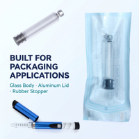 Cartouche en verre stérile transparente haute performance de 3 ml pour stylo d'injection V1 V2 V3 avec joint de serrage de précision